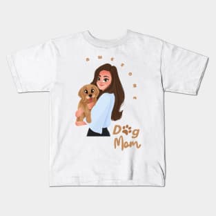 Awesome Dog Mom Kids T-Shirt